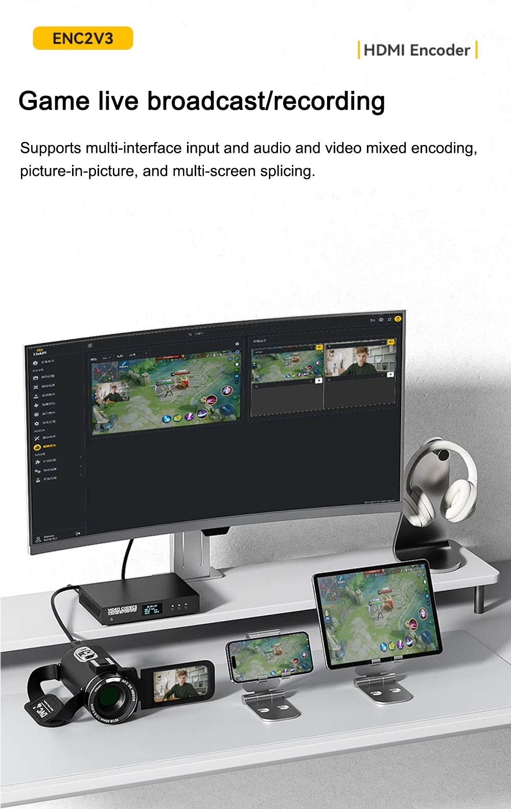 Link Pi ENC2_V3 4K Video Codec 2-channel HDMI Encoder/Decoder, SRT NDI, RTMP Liv