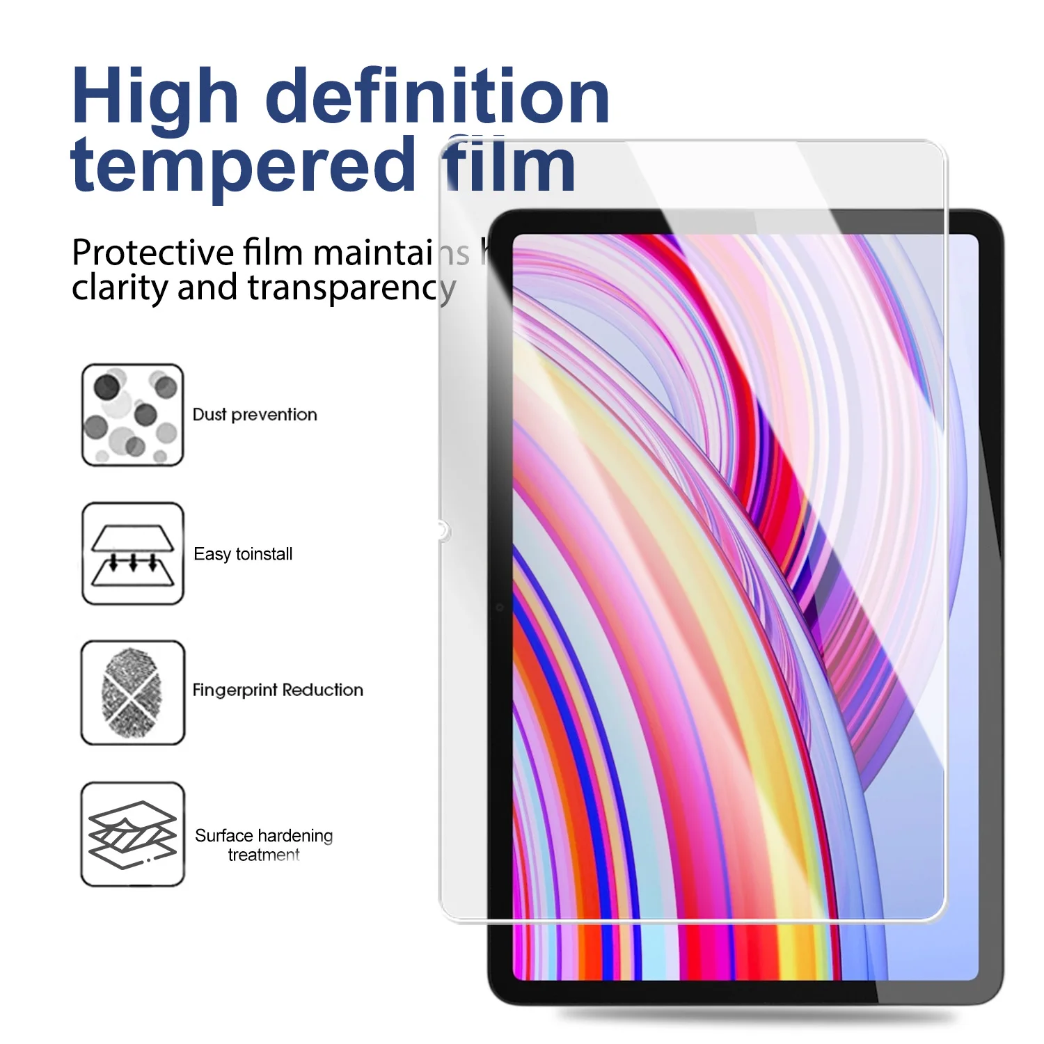 For Redmi Pad SE 11 8.7in Xiaomi/Redmi Pad Pro 12.1inch Tempered Glass Film with installation Easy to Install Screen Protector