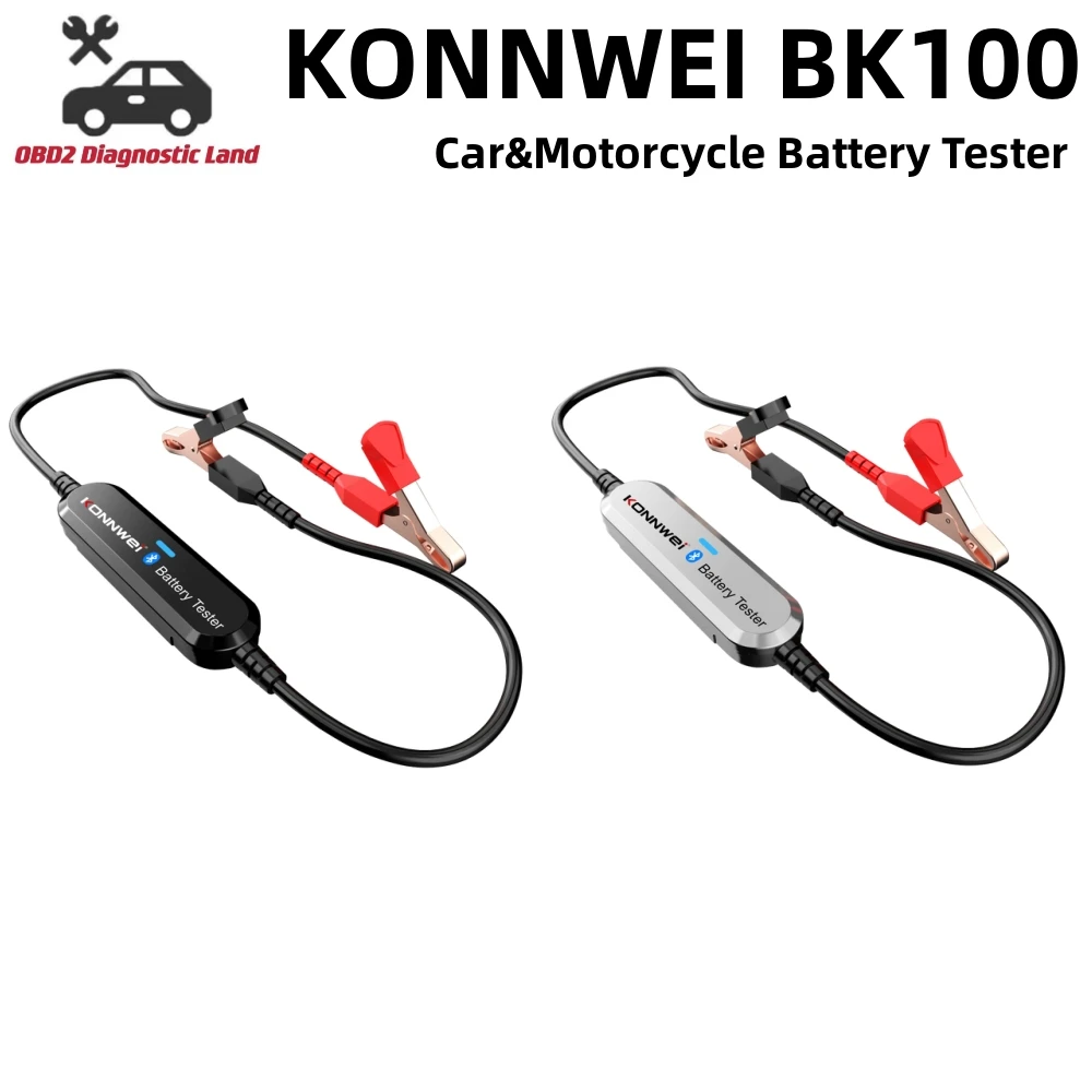 

Battery Test KONNWEI BK100 Car Motorcycle Battery Tester Analyzer 100 to 2000 CCA 6V 12V Charging Cranking Test Tool PK BM550