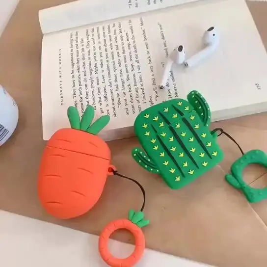 

Cactus Carrot AirPods Pro 1st, 2nd, 3rd generation Apple Earphone Case Bluetooth Silicone Protector