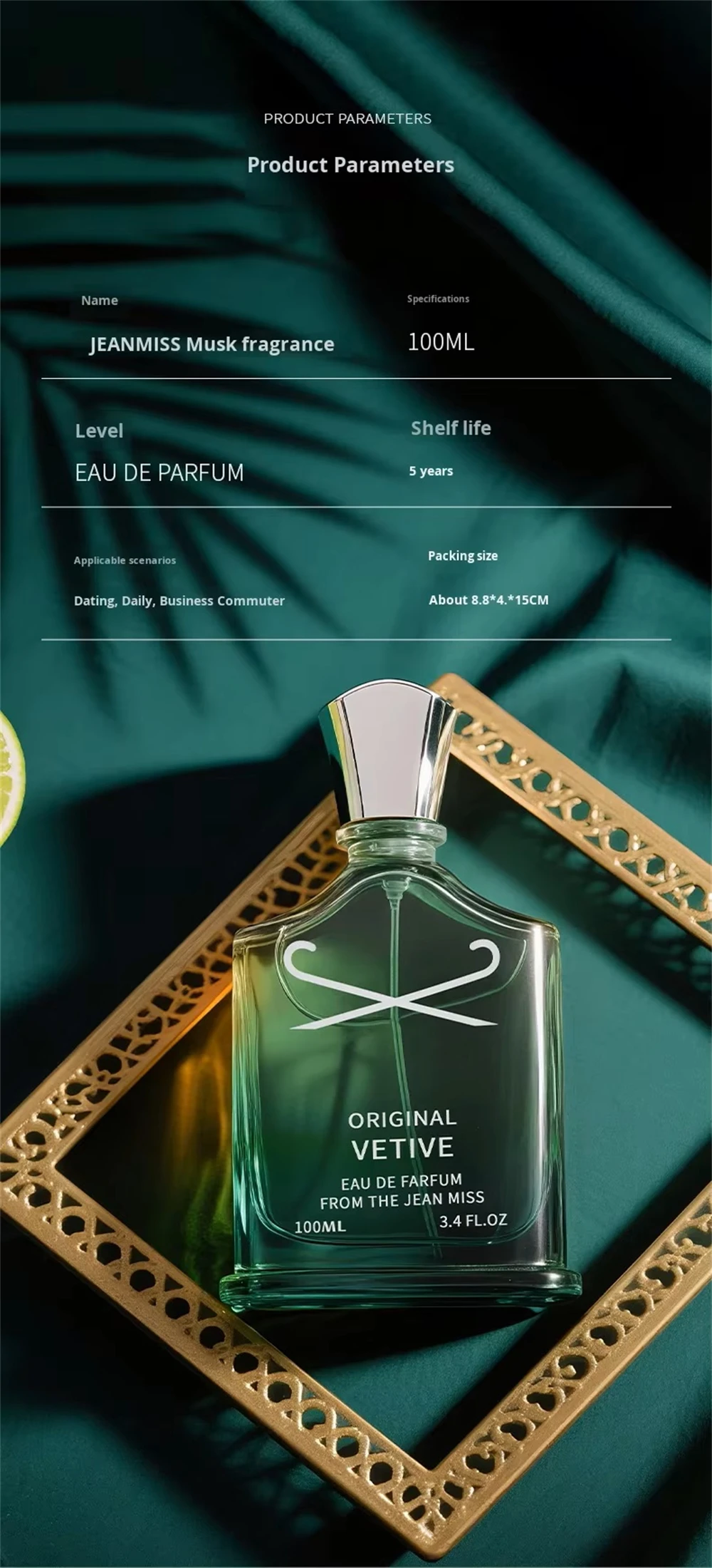 Perfume de Marca de Lujo para Hombre, 100 ml, Eau de Parfum, Colonia Masculina, Fragancia Natural y Duradera, Parfums Ho