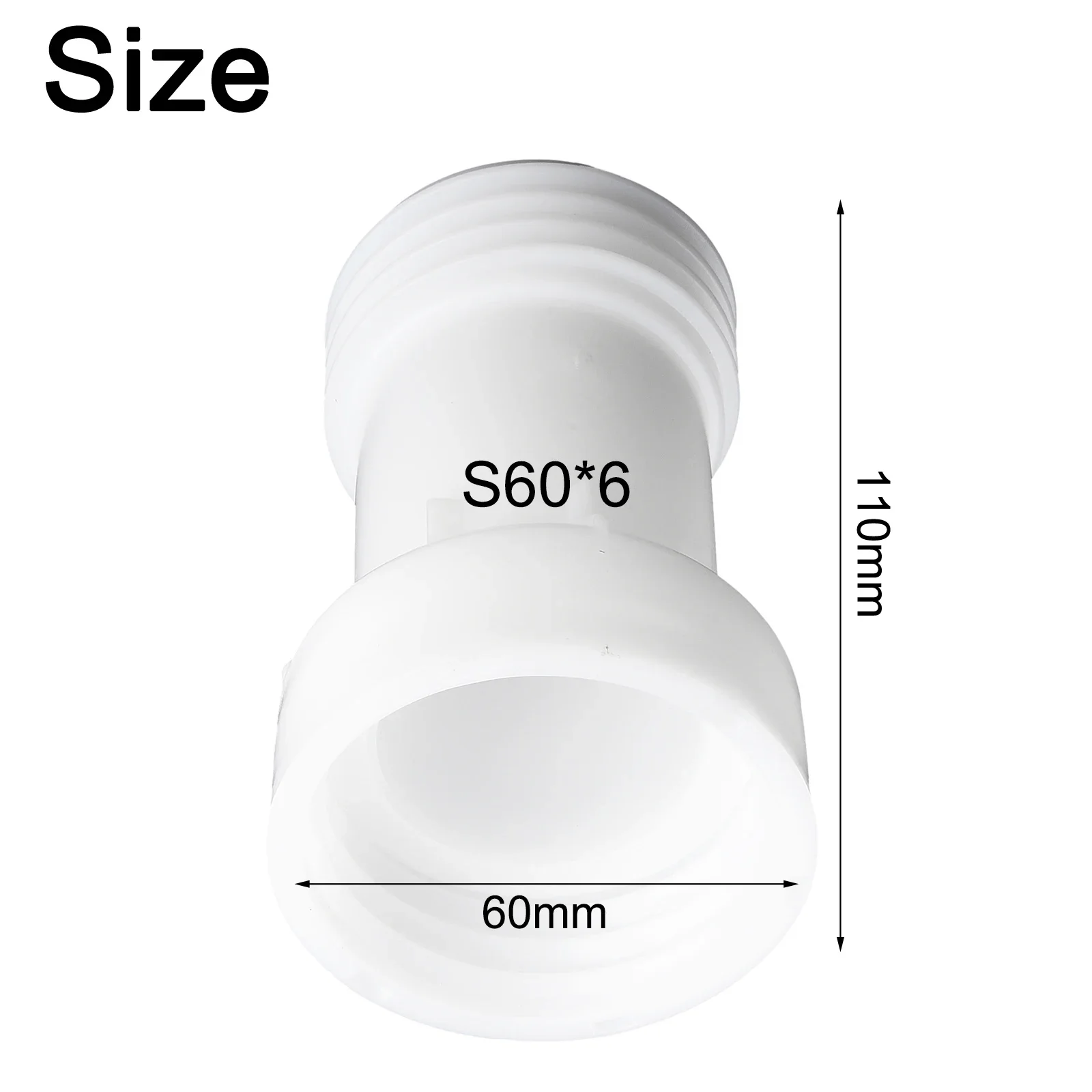 

S60*6 IBC Ton Barrels Extension Joint Plastic Joint Dust Drain Tube Discharge Outlet Extension Rainwater Tank Adapters