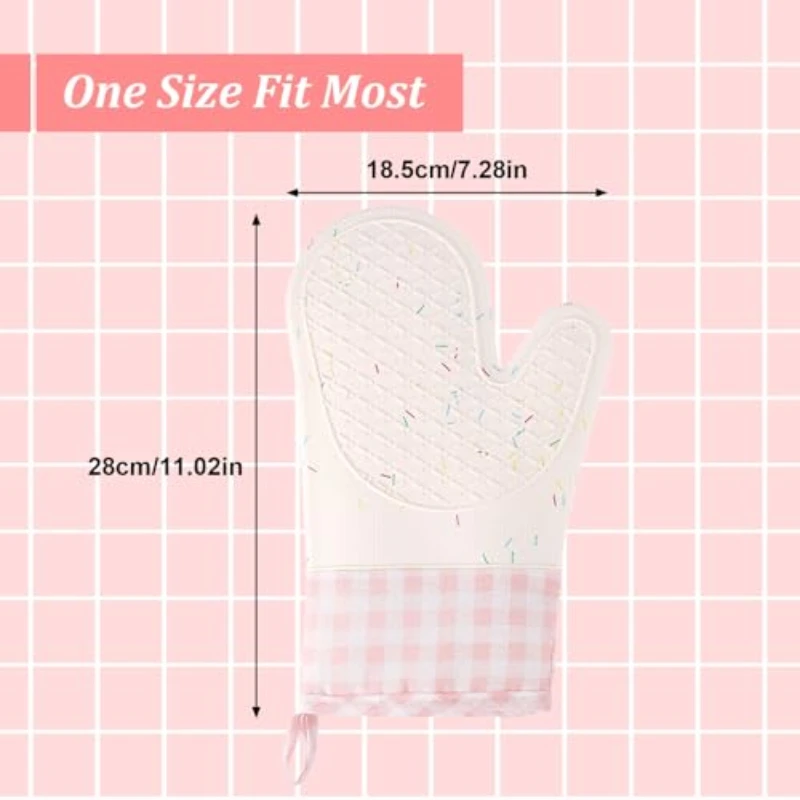 Premium Silicone Oven Mitt Set with Quilted Liner