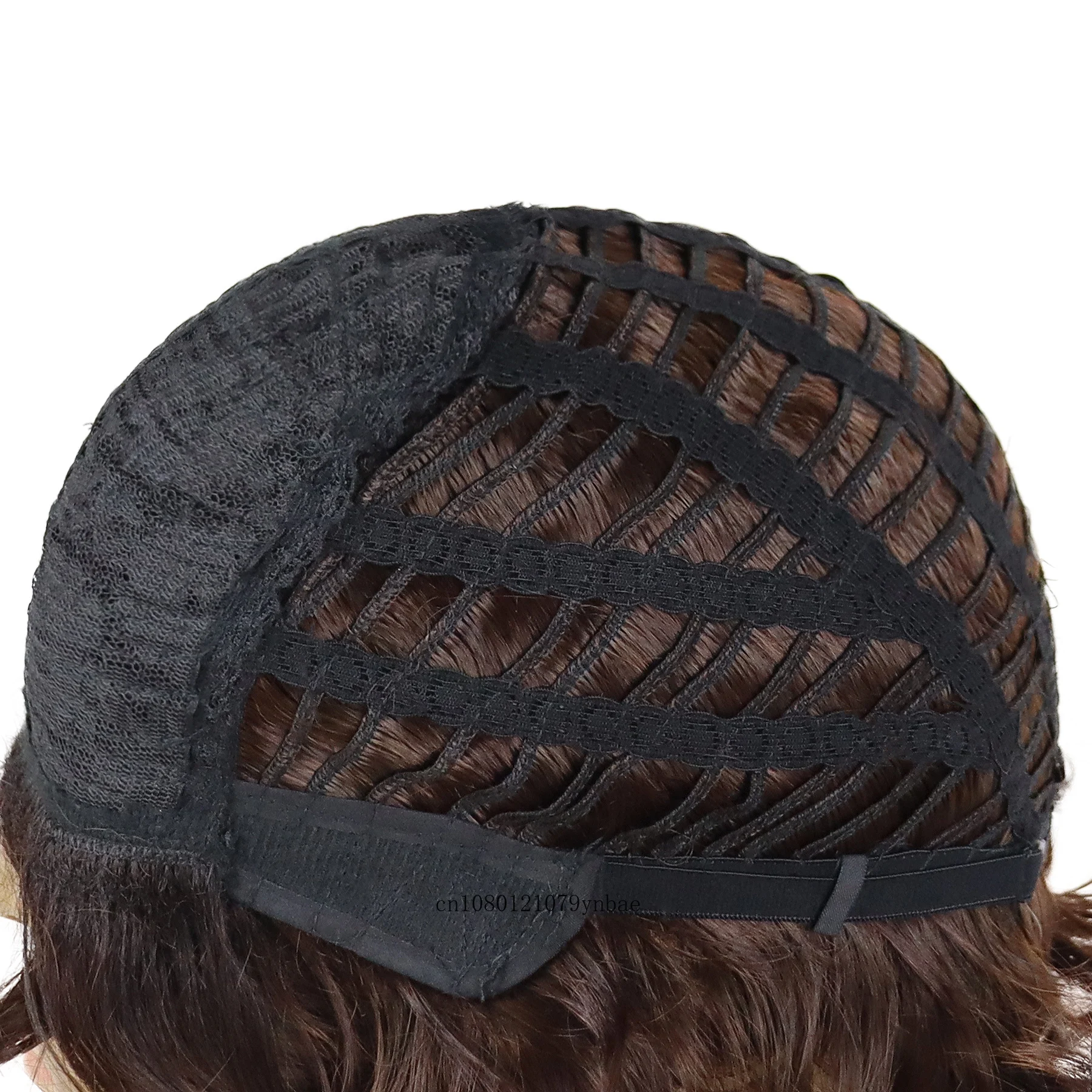 Dark Brown Wigs for Men Synthetic Hair Curly Wig with Side Bangs Short Male Wig Cosplay Carnival Party Costume Wig Casual Style