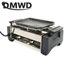 DMWD Smokeless Electric Raclette Grill Double Layers Non-Stick BBQ Roasting Pan Griddle Mini Barbecue Stove Machine Roaster EU 2