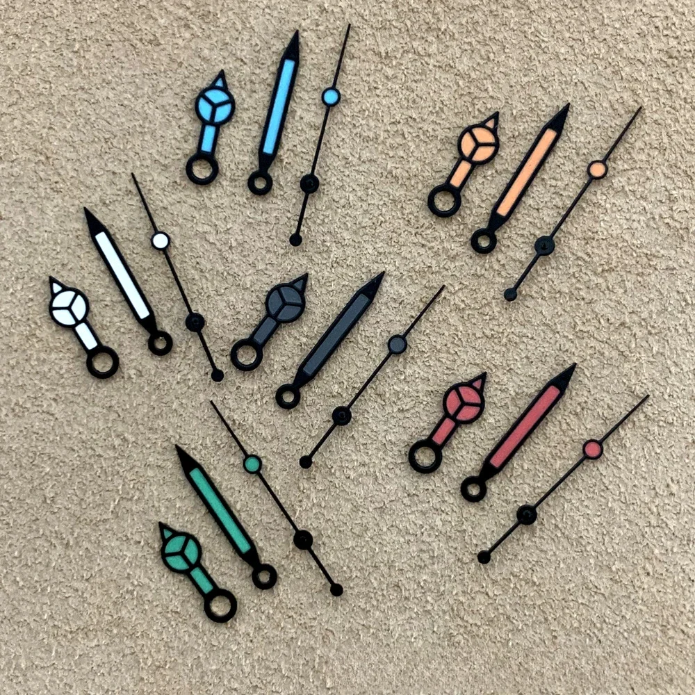 

Аксессуары для часов Hands Fit Japan NH35 NH36 4R 7S механический механизм зеленая светящаяся искусственная кожа мужской черный Высокое качество