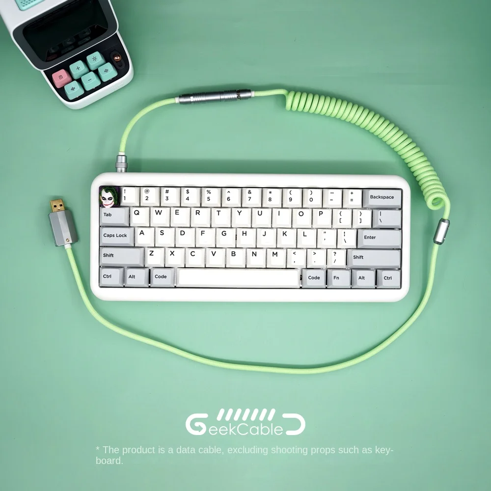 Spot Geekcable Tastiera Meccanica Manuale Spring Data Line Type-C Personalizzato Monocromatico Matcha Green
