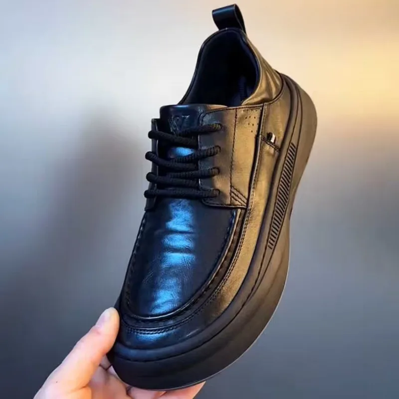 New Designer Leather Loafers for Men Spring Autumn Soft-soled Dress Shoes Male Fashion Casual Non-slip Man Driving Shoes 6
