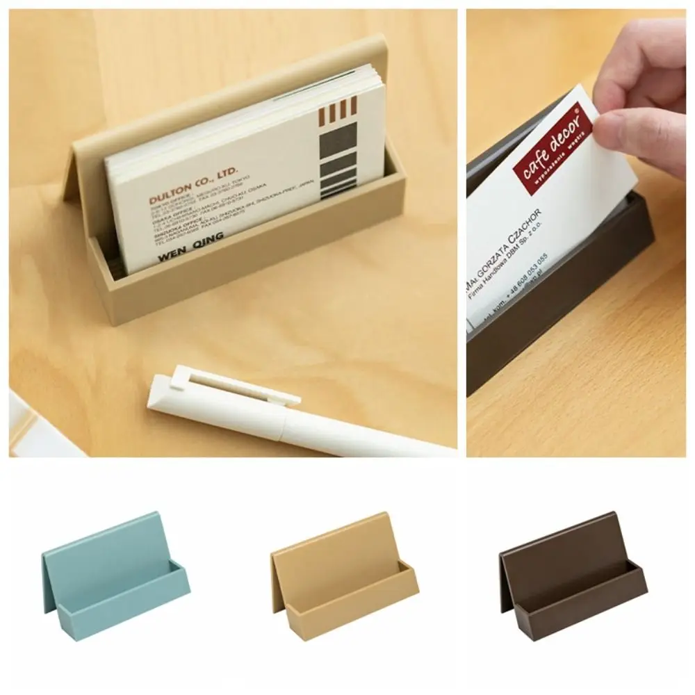 

Non-slip Business Card Holder Simple Durable Plastic Card Organizer Inclined Card Holder Exhibition