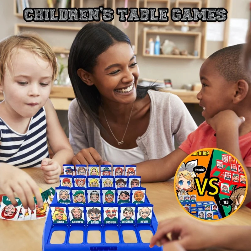 Children's Table Games Guess Who I Am Card Board Game Exercise Logic Training Game Parent-Child Interaction Family Party Toy 3