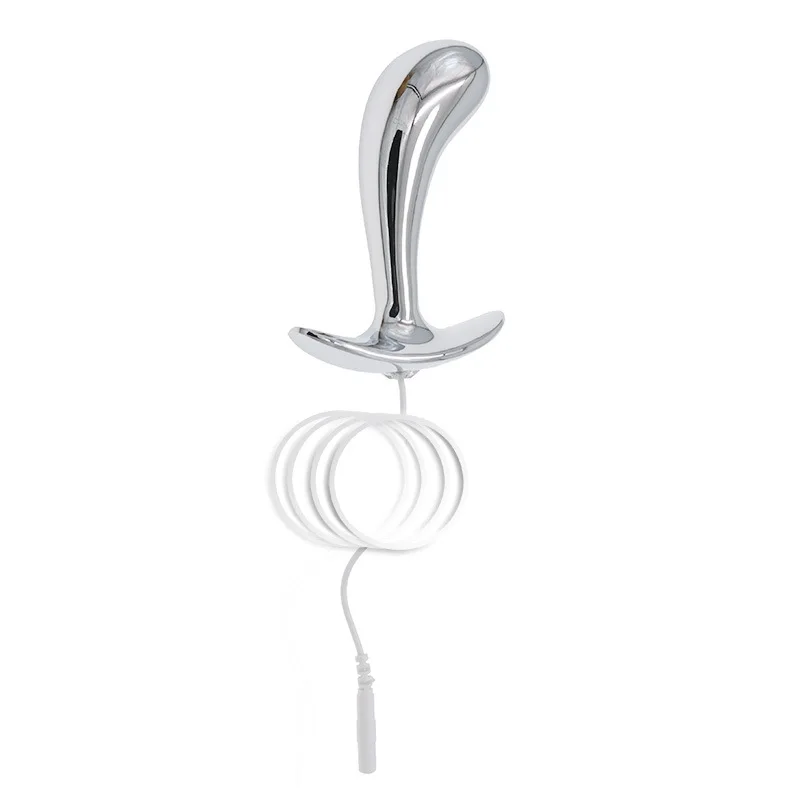 Bdsm Zinc Alloy Electric Shock Anal Plug Monopole Chrysanthemum Climax Anal Masturbation Stimulate Adult Sex Toys for Women Men electro sex toys,electric sex toys