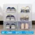6pcs Transparent Shoe Box Shoes Organizers Plastic Thickened Foldable Dustproof Storage Box Stackable Combined Shoe Cabinet Sale 10