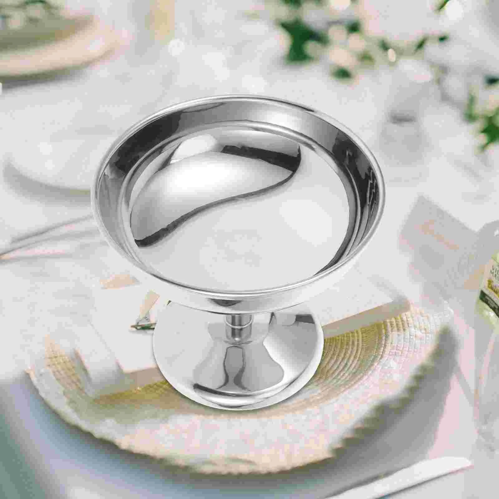 

Stainless Steel Ice Cream Cup Fruit Salad Bowl Dessert Serving Dish Snacks Storage Cup For Party Bar Tableware