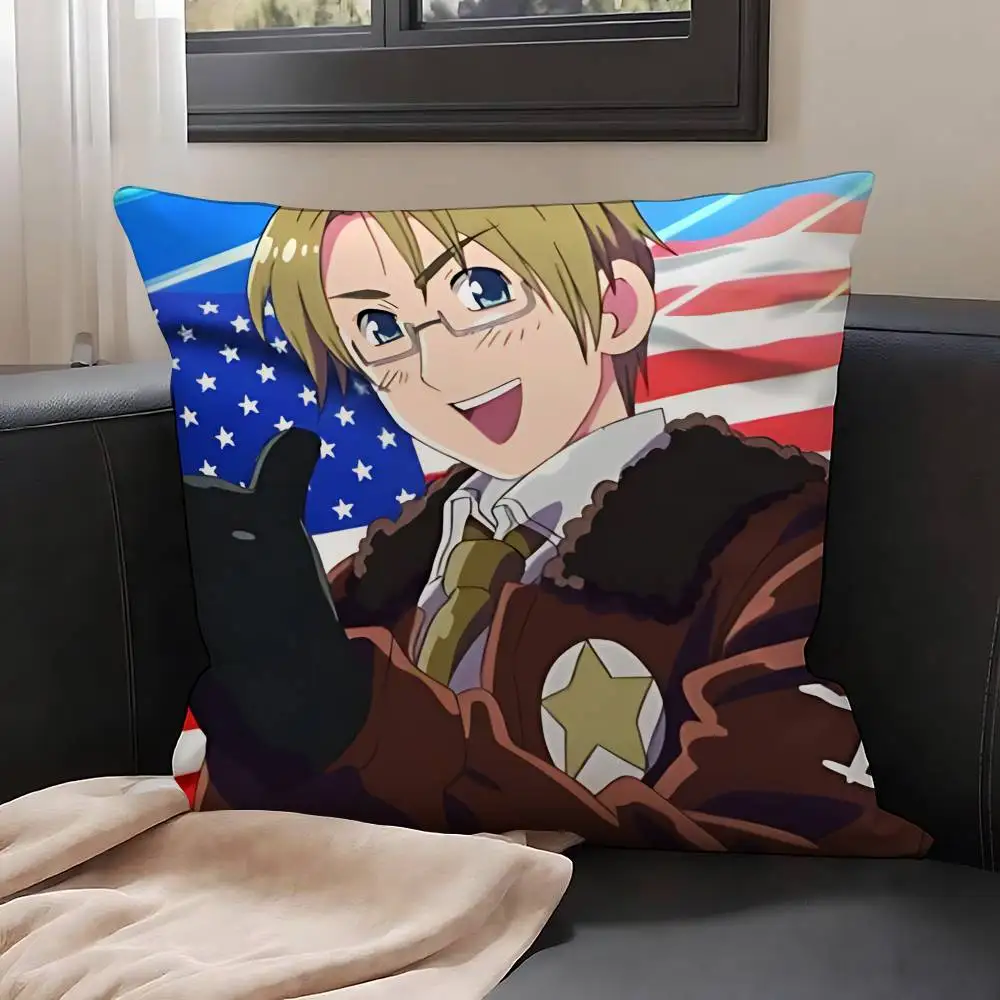 Cute-H-hetalia World Stars-S 재미있는 케이스 플러시 패브릭 부드러운 베개 커버 양면 인쇄 쿠션 커버 가정용 선물