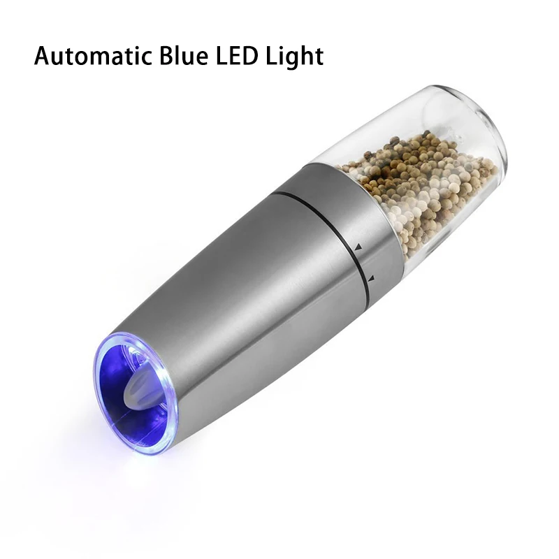 Description Picture 5 of itemElectric Automatic Salt Pepper Grinder Gravity Spice Mill Battery-Operated Adjustable Coarseness One Hand Operated Kitchen Tool