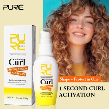 PURC Crema per arricciare i capelli Curl Enhancer Spray Levigante Rimbalzo Onda Definitiva Crema per le donne Anti-crespo Balsamo per la cura dei capelli 1