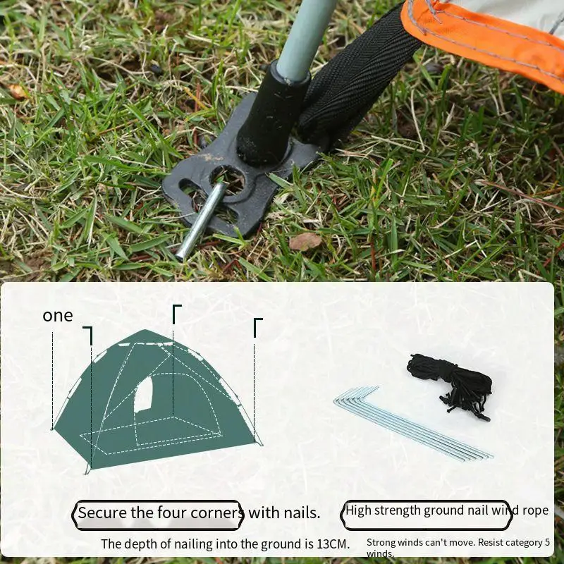 3-4 People Folding Tents, Automatically Opening Camping Tents, Portable Travel Suitable For Camping And Hiking