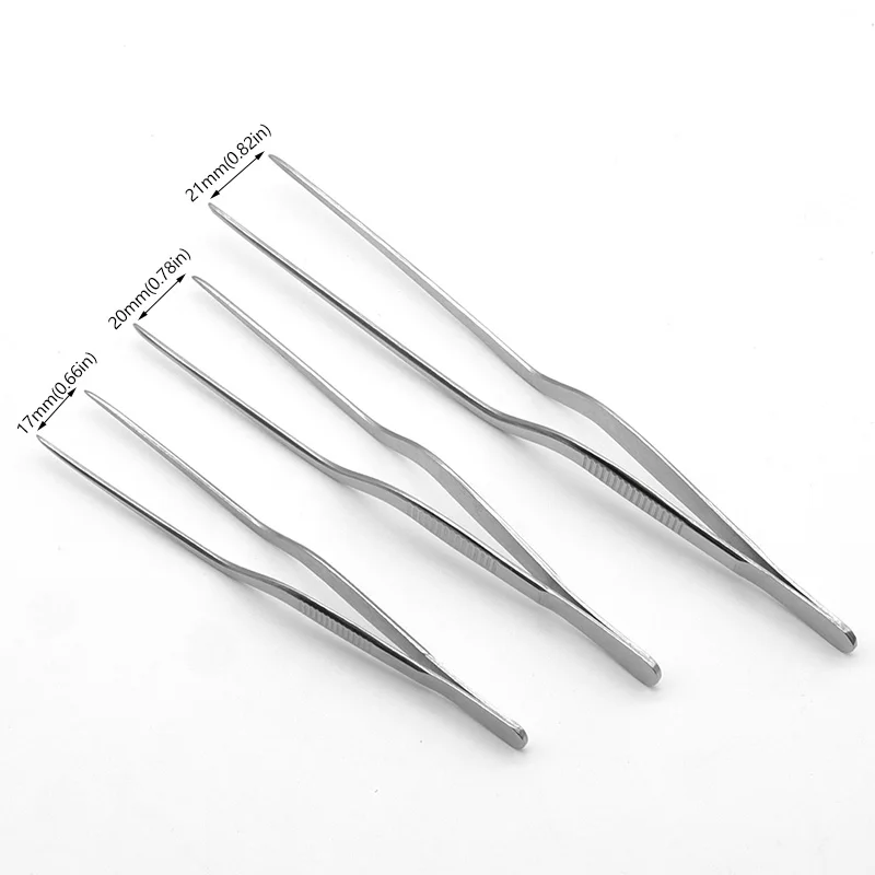 Tweezers Atraumatic Forceps Angled Clamp Stainless Steel Tweezers Tool 1PC 14cm/16cm/20cm tweezer tool