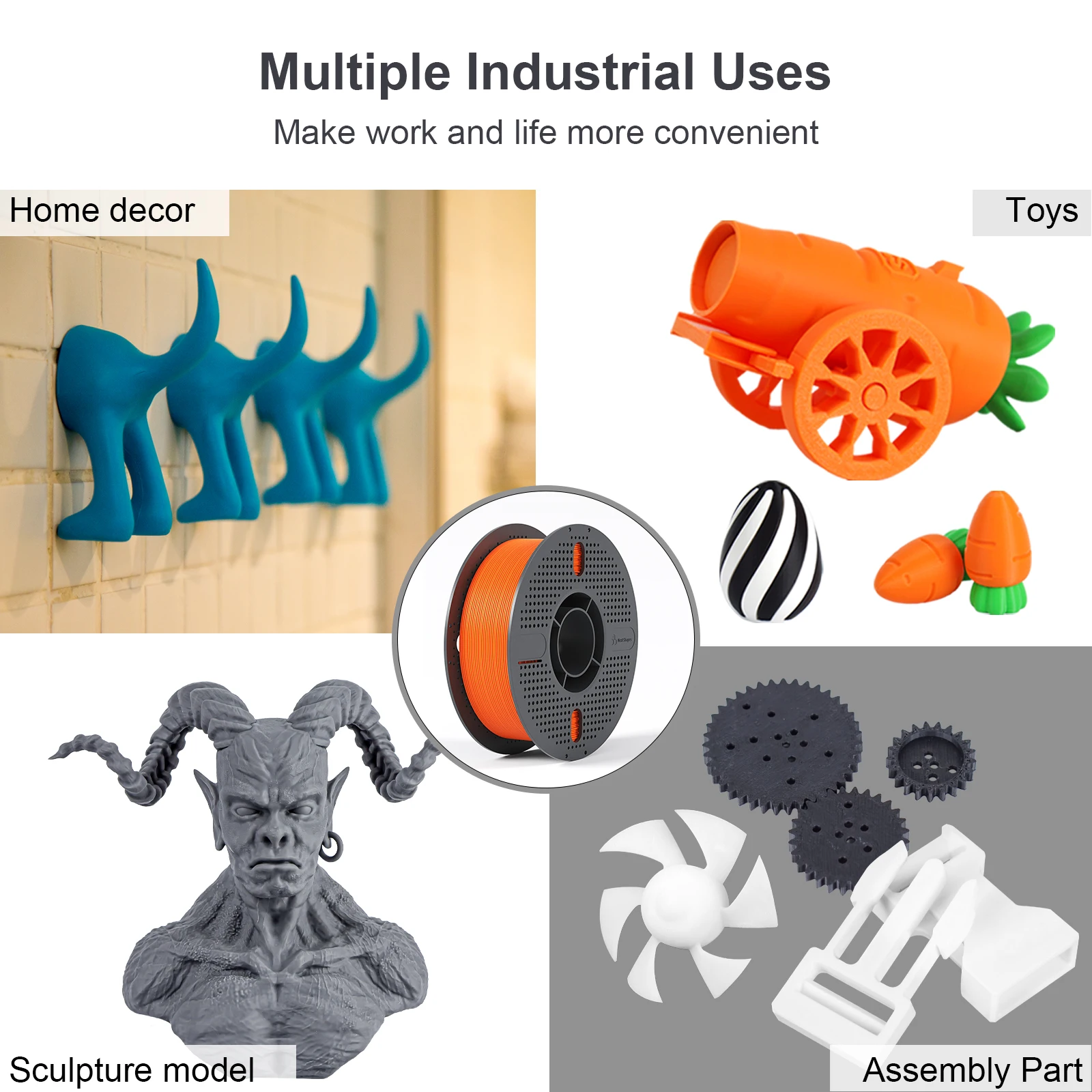 NextShapes PETG 3D 프린팅 필라멘트 세트 - 1.75mm 고투명도 흰색 허용오차 ±0.02mm DIY 선물 인쇄에 적합