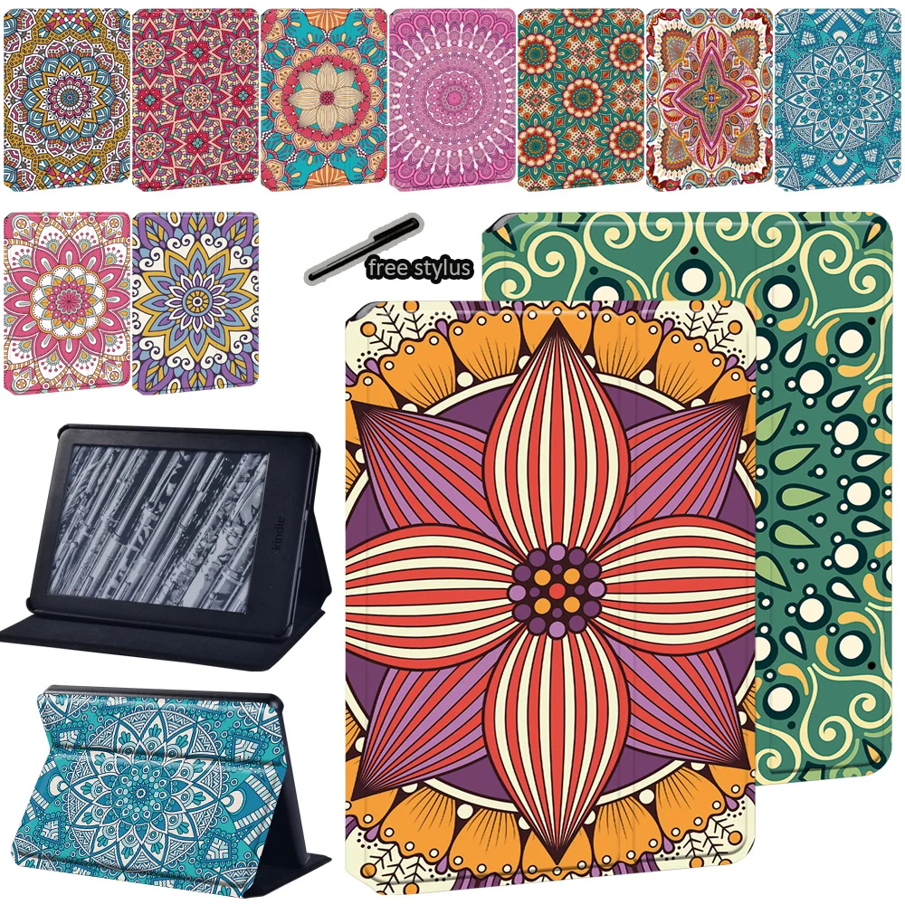 Custodia Per Tablet In Pelle Modello Mandala Per Amazon Kindle Paperwhite 5/Paperwhite 4/Paperwhite 1 2 3/Kindle 10Th/Kindle 8Th