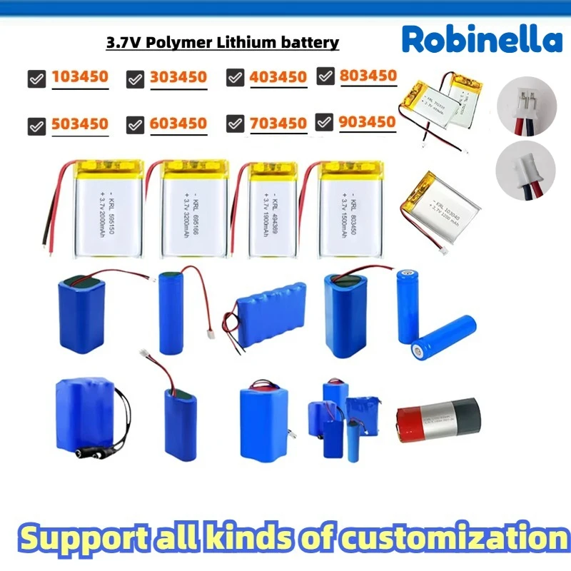 3.7V 103450 Lithium Polymer Battery 503450 303450 403450 603450 703450 ...