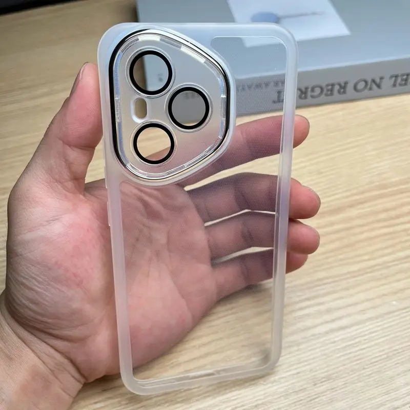 Premium Soft TPU Transparent Magnetic Lens Protective Back Cover