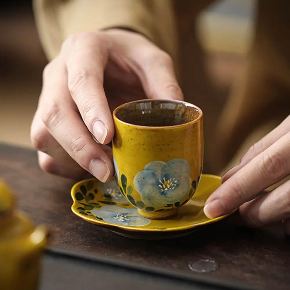 أكواب شاي يابانية من السيراميك فناجين شاي كلاسيكية...