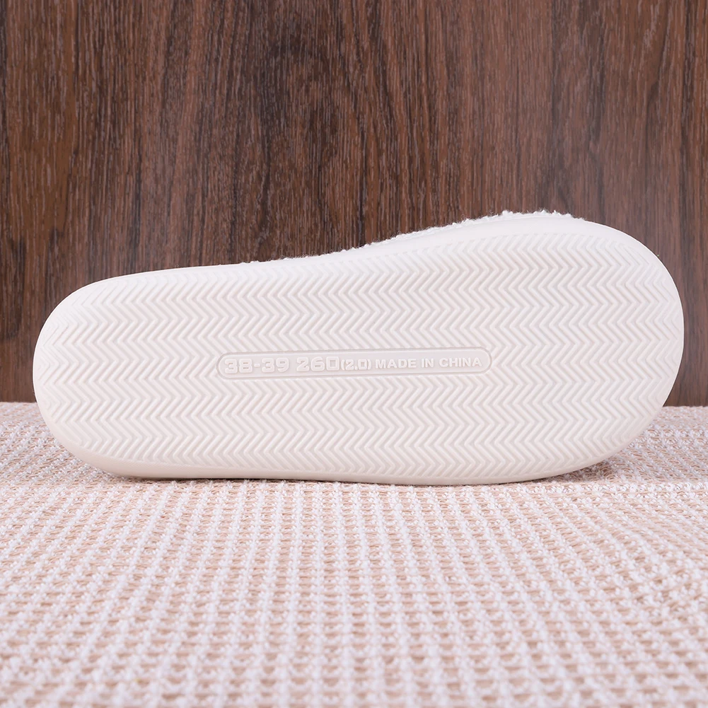 Christmas Gingerbread Man Slippers Furry Snowflake Slippers Comfortable Soft Couple Slippers Anti Slip for Indoor Bedroom