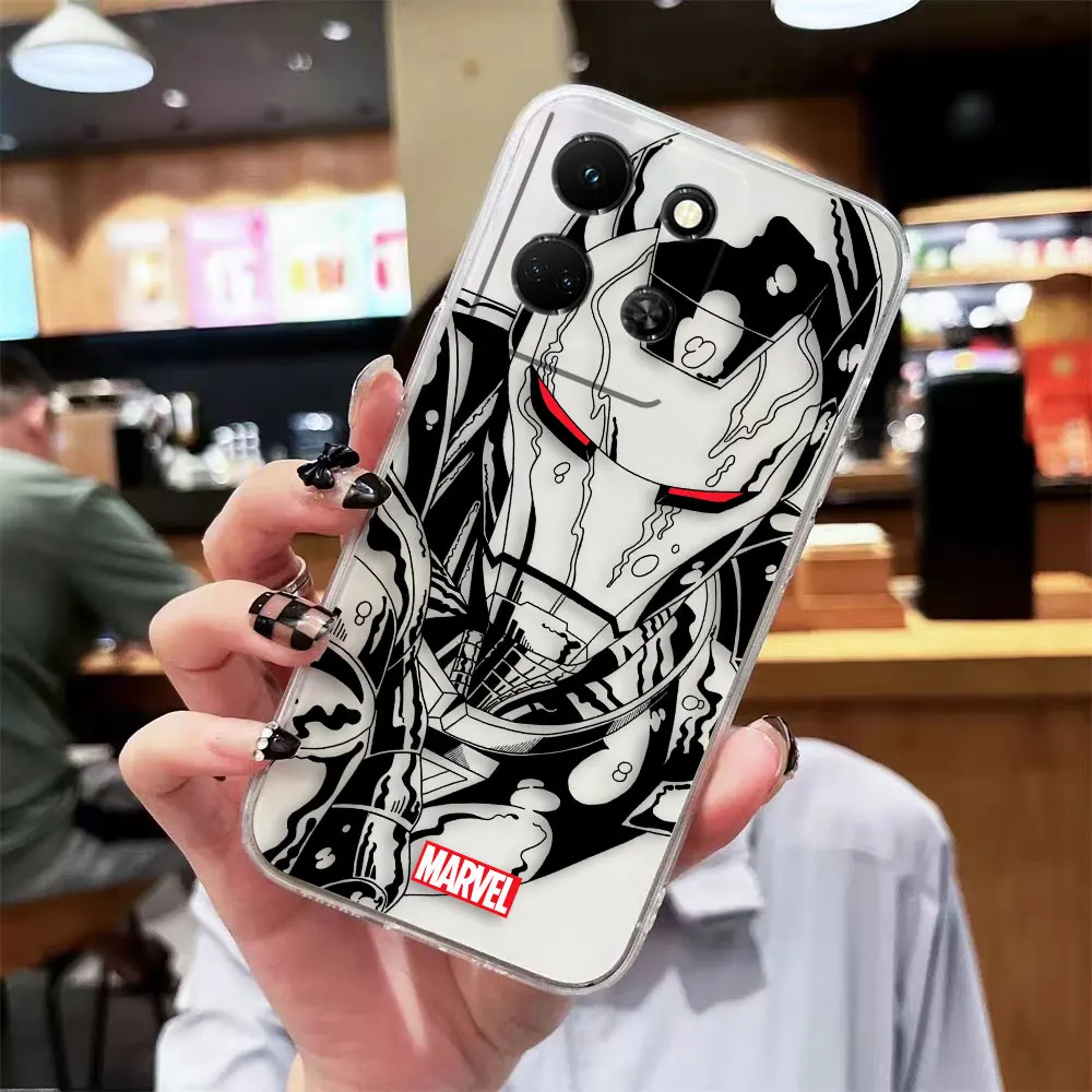 thumbnail image 1 of Clear Phone Case For Infinix NOTE 10 11 12 30 30i SMART 5 6 7 ZERO CAMON 19 20 PRO Case Funda Capa Shell Marvel Lron Man Comics, 1 of 5