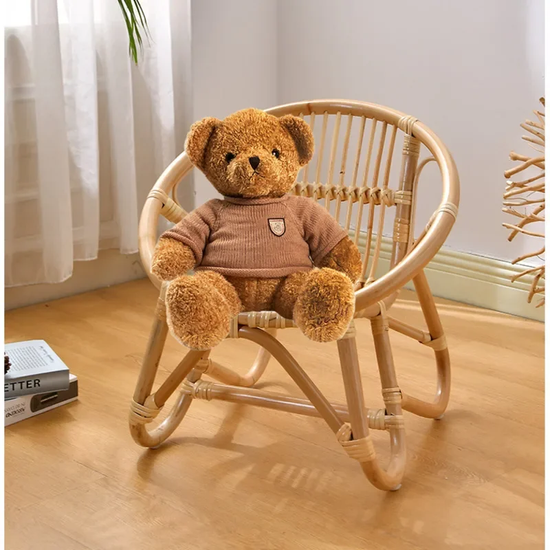 INS Home Furniture Indonesian Vine Weaving Design Chairs Bedroom Backrests Kid's Chairs Versatile Practical Photography Props