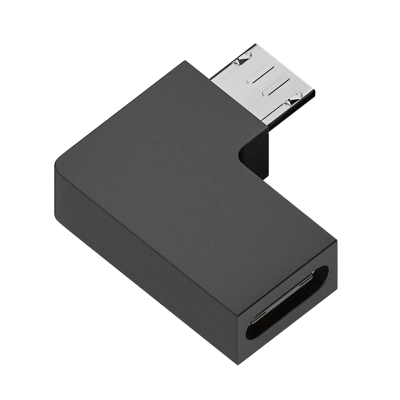 90도 왼쪽 직각 마이크로 USB 남성-C 여성 어댑터 커넥터 입력