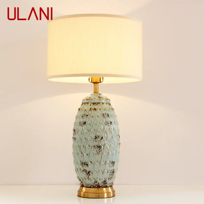 

ULANI Modern Ceramic Table Light LED Creative Fashionable Bedside Desk Lamp for Home Living Room Bedroom Hotel Decor