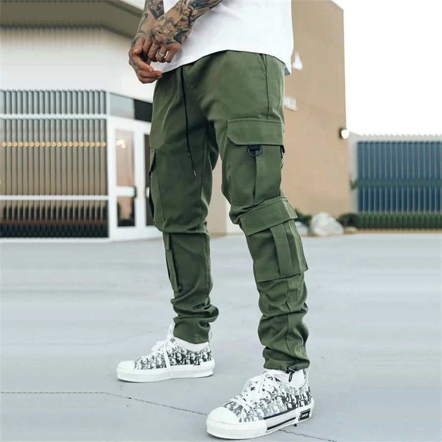 

2022 NEW Autumn Men Cargo Pants Joggers Sweatpants Casual Male Sportswear Hip Hop Harem Pants Slim Fit Trousers 2022