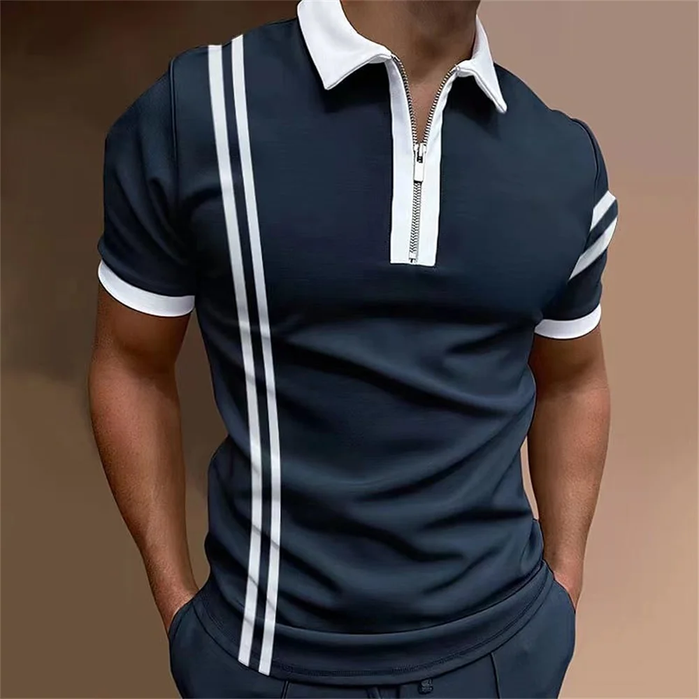 Men-S-Striped-Polo-Shirt-Golf-Clothing-Summer-Casual-Tops-Striped-Print ...