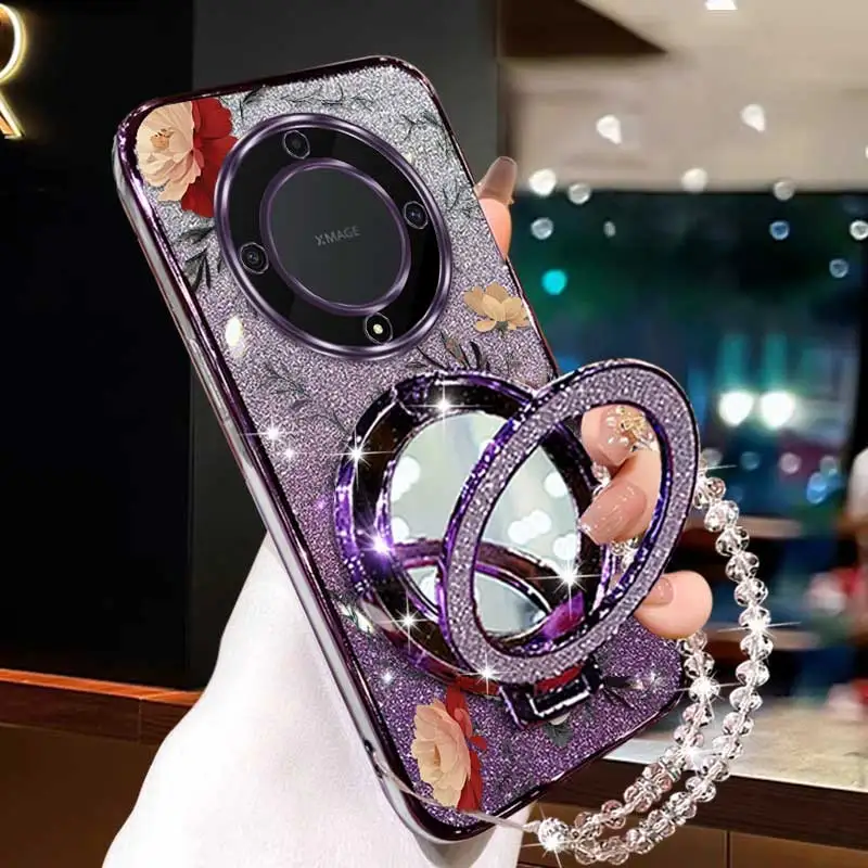 Floral Bud Phone Case Set with Lanyard and Stand - 3 Piece Collection