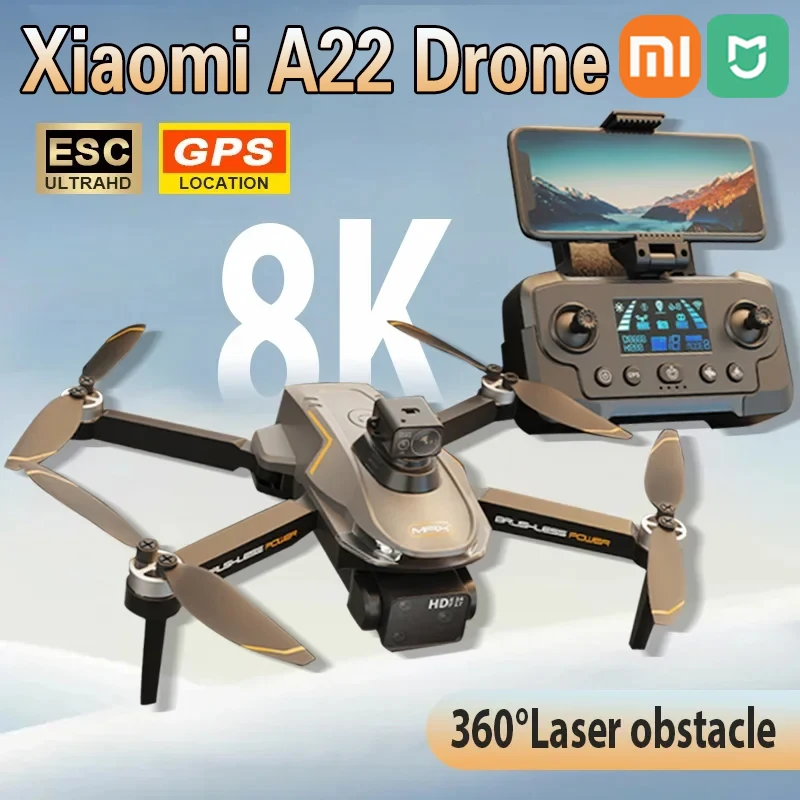Xiaomi Mijia A22 RC Drone 8K Professional Dual Camera Aerial 360&deg; Quadcopter RC Obstacle Avoidance Optical Flow Aerial 4K Dron