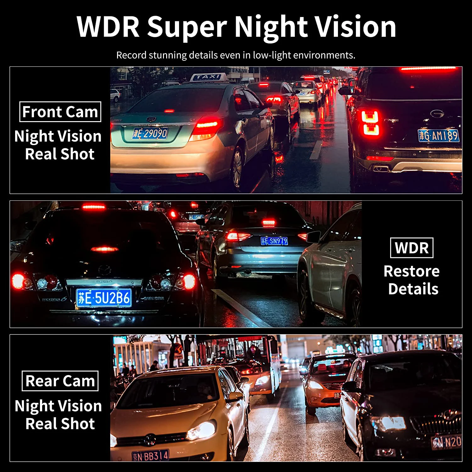 Cross-border dedicated to the new screen exquisite driving recorder 4K HD front and rear dual recording built-in WIFI night vision