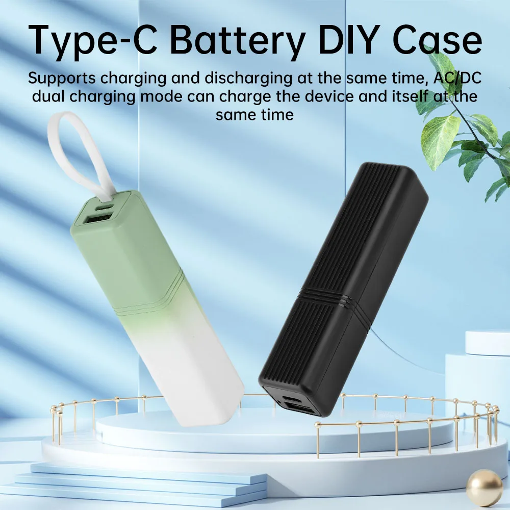 Mobile Power Bank Case DIY Kit 1*21700 Battery Storage Box Holder Type-C battery DIY box 10W Fast Charging battery storage box power bank case battery power bank box