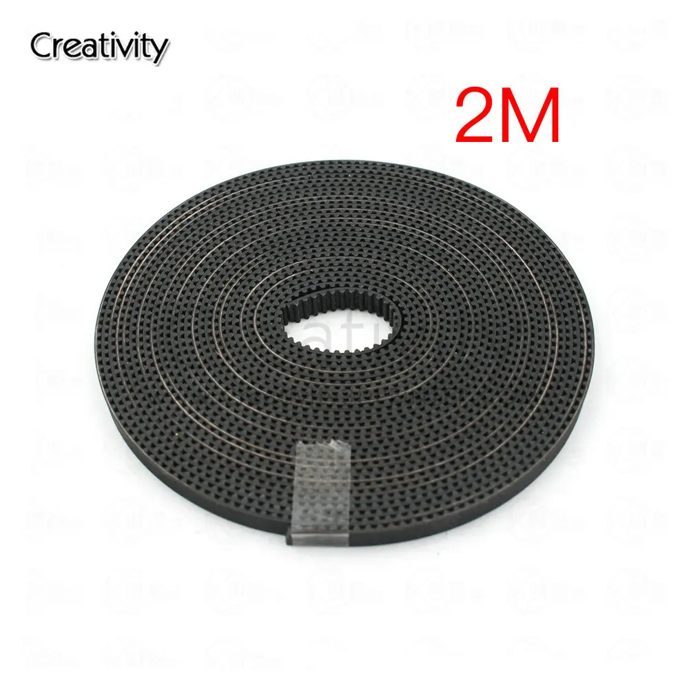 2M Belt Rubber GT2 Open Timing Belt Width 6mm GT2-6mm for 3D Printer RepRap Mendel Rostock CNC GT2 Belt Pulley