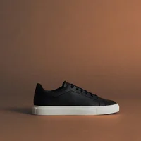 LINJER STRICKLIN Autumn New  Genuine Leather Flat Sneakers Men Multicolor Solid Color Simple All-match Basic Shoes Casual Male 1
