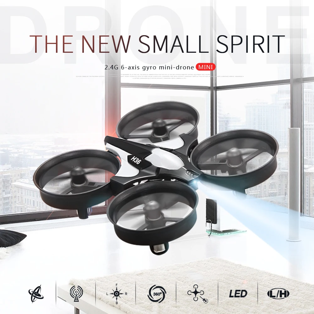 Mini Drone H36 Quadricoptère 2.4G blanc avec télécommande, Achetez Mini Drone H36 Quadricoptère 2.4G pas cher - Livraison rapide France