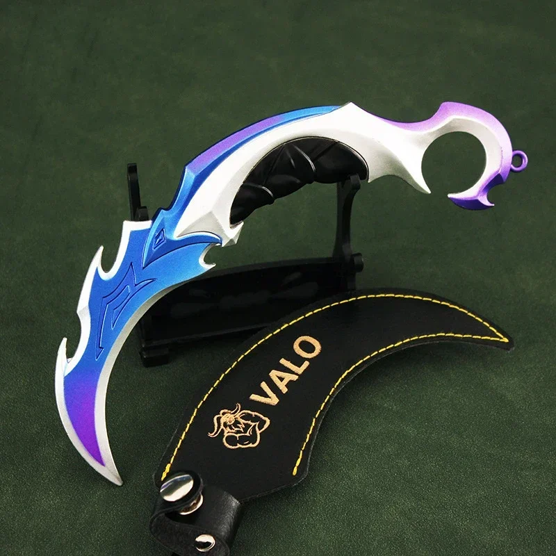 Valorant Weapon Melee Reaver 16cm Karambit Knife Metal Game Peripheral Samurai Sword Alloy Model Keychain Pendant Gift Toy Boys