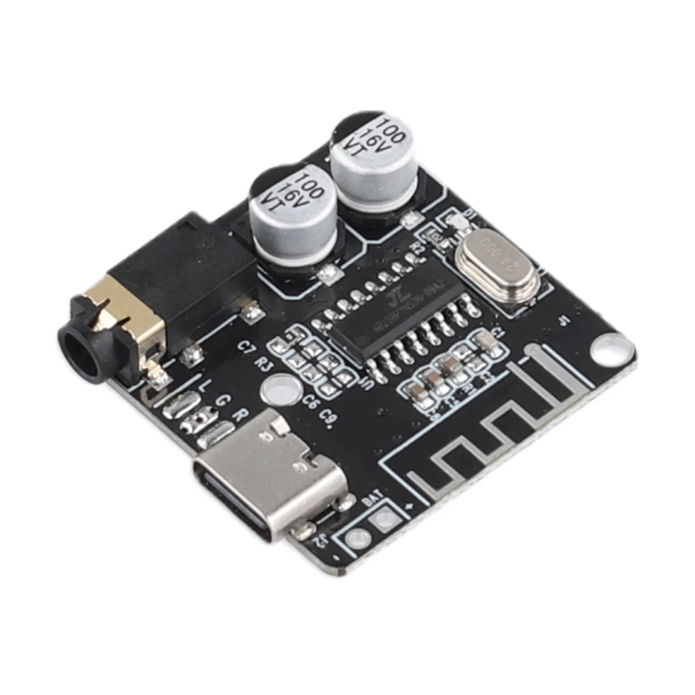 Audio Receiver Board Bluetooth-Compatible5.0 Type-C MP3 Lossless Decoder Board 3.7-5V Audio Receiver Module for DIY