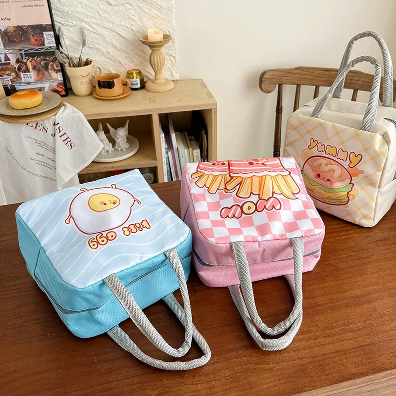 Cartoon Lunchbox Bag Lunchbox Insulation Bag Tote Work Bento Student Lunch Meal