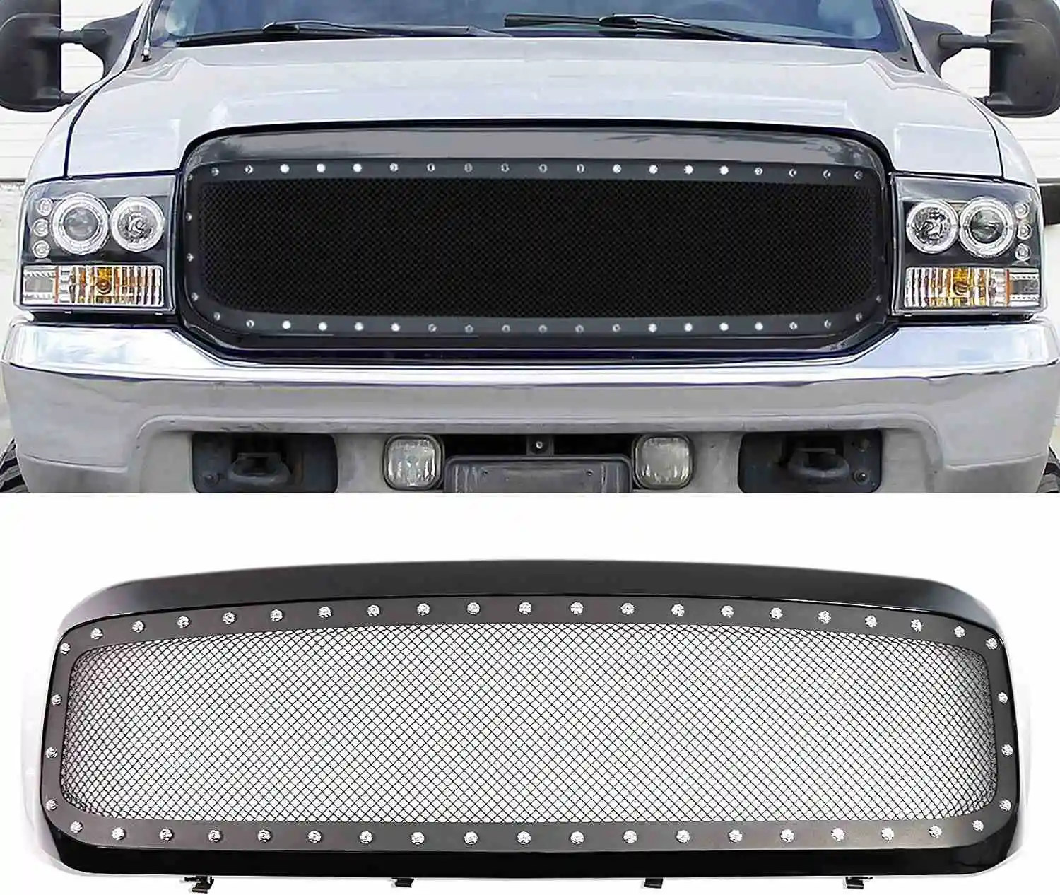 

1999 2000 2001 2002 2003 2004 front car Rivet grille for FORD F250/F350/F450