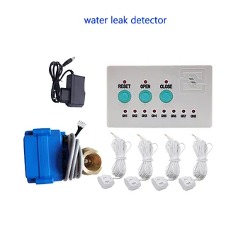 Water Leak Detector Locator Leakage Alarm Sensor Auto Cut Off Flood Level Valve DN20 Smart Home System with 4pcs Cable 1