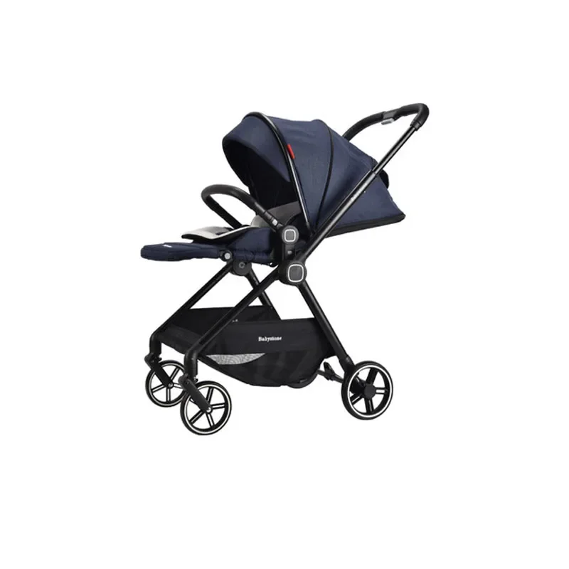 

Lightweight Baby Stroller High Landscape Foldable Travel Stroller Newborn Baby Two-way Swivel Seat Portable Four Wheel Stroller