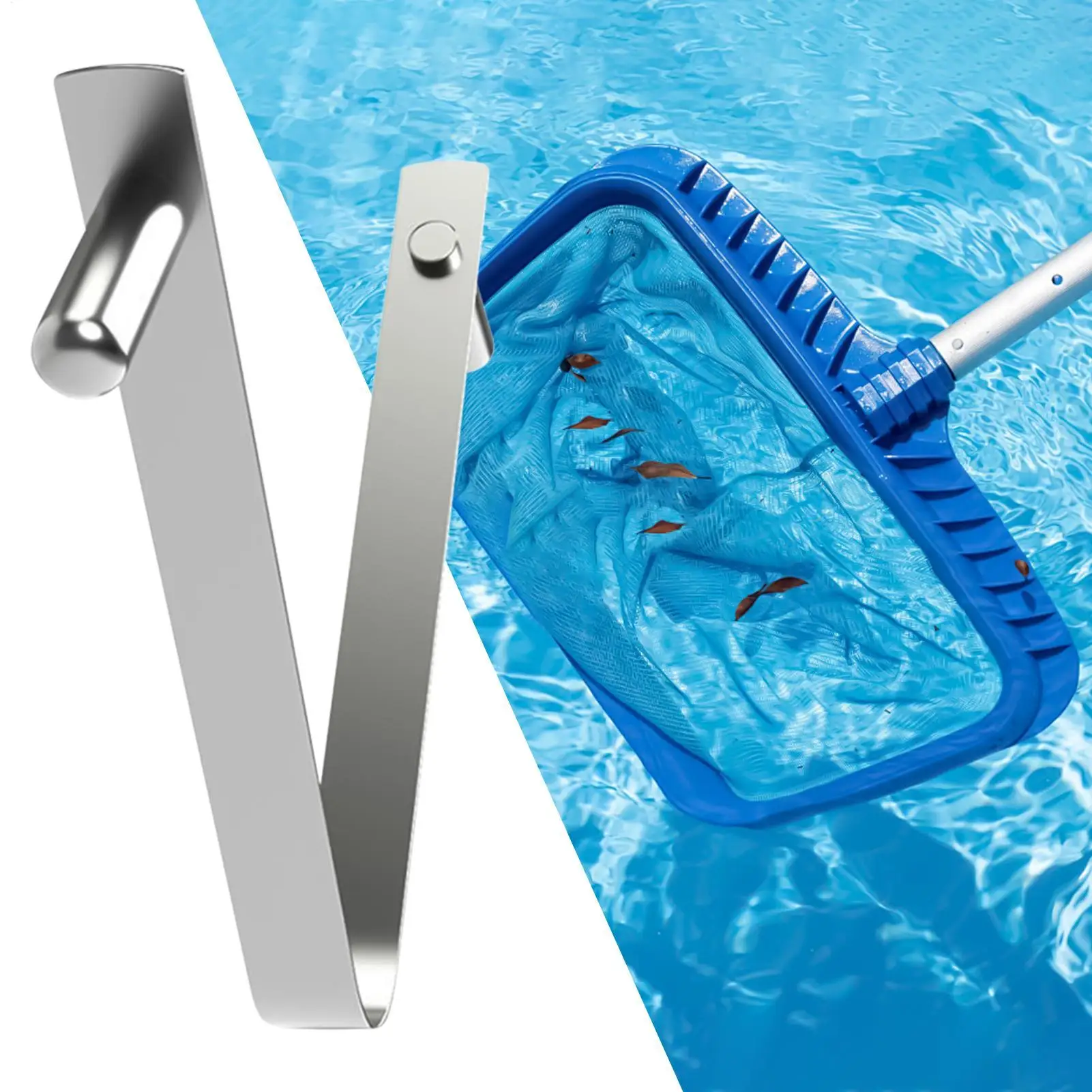 Pool Pole Butterfly V-Clip Replacement Stainless Steel Pool V Clip Telescopic Rod Replacement Parts For Vacuum Head Poles