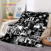 2025 Rock-One Direction Combinatio 1D Star Soft Blanket,Soft Throw Blanket for Home Bedroom Bed Sofa Picnic Travel Cover Gift 1