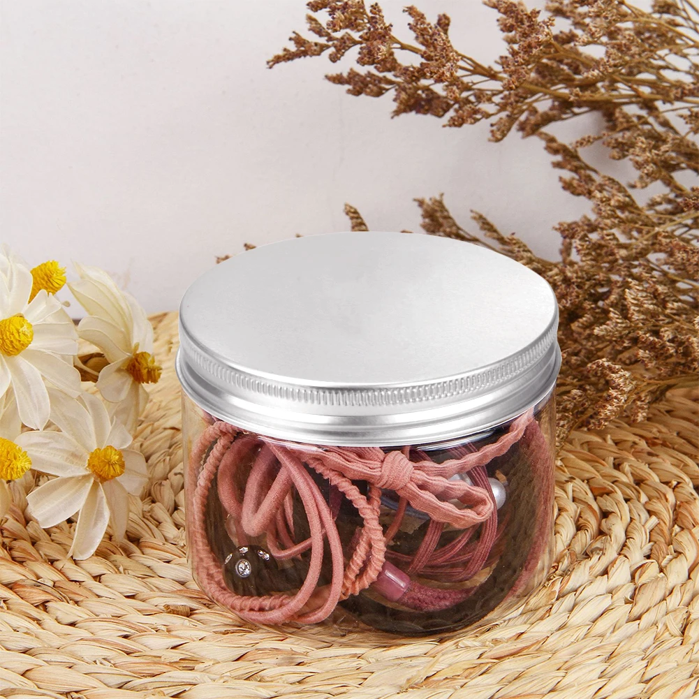 Plastic Jars Empty Makeup Container Clear Bottle For Kitchen Storage Dry Food 200/300/400/500ml PET Container Jars Pot with Lid 4